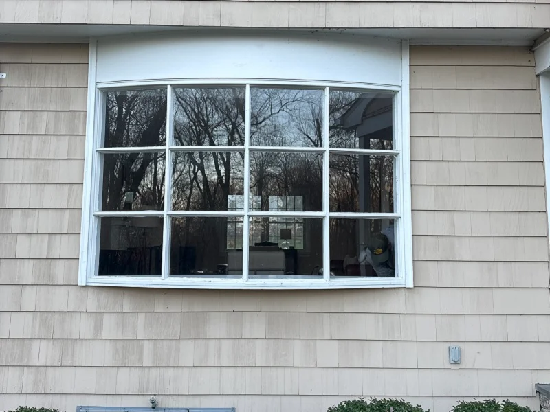 Bow window conversion in Ridgefield, CT
